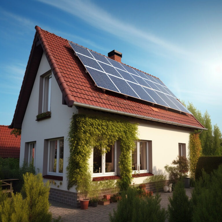 Aroundmidjourney a photo of a german house with a solar panel o 0a982c10 3127 48a8 b128 ad0ac2206ebd